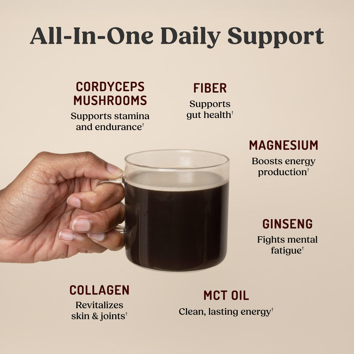 Bulletproof Energy Collagen Protein Powder, Vanilla Bean, 20g Grass-Fed Collagen Peptides, 7g Fiber with MCT Oil & Adaptogens, Caffeine-Free, 18.3 Ounces