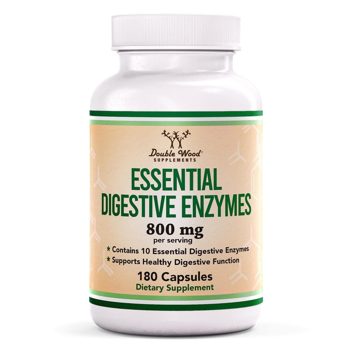 Digestive Enzymes - 800mg Blend of All 10 Most Essential Digestive and Pancreatic Enzymes (Amylase, Lipase, Bromelain, Lactase, Papain, Protease