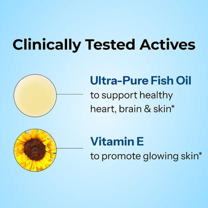 HUM OMG! Omega The Great Fish Oil, DHA, EPA & Vitamin E, 60 Count