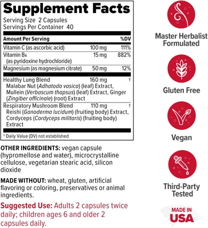 Redd Remedies Adult Sinus Support, 72 Capsules, and Lung Care, 80 Capsules