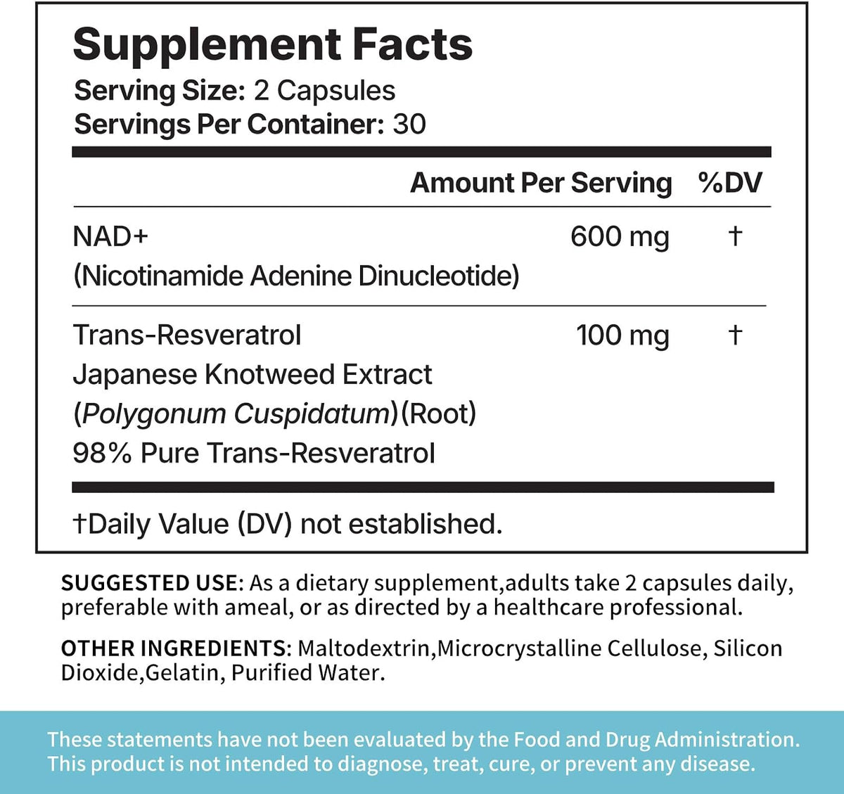 NAD Supplement for Men,Liposomal NAD+ NMN Alternative Supports Cell Health, Slows Aging, Helps Focus, and Promotes NAD+ Production - 60 Capsule