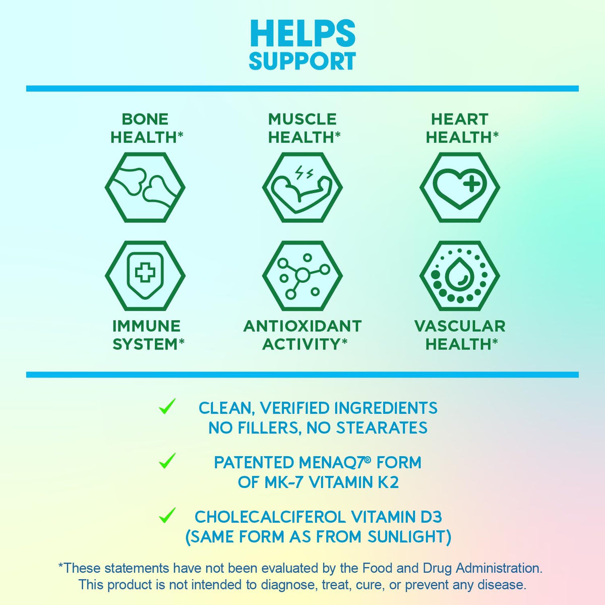 BioEmblem Vitamin D3 K2 Capsules (5000IU and 200mcg) - Patented MK7 and MK4 for 3-in-1 Complex Support - Vegetarian Vitamin D K2 Supplement for Teeth, Heart, Immune System - Non-GMO, 90 Caps | 3-In-1 Complex With Patented MenaQ7 for Calcium, Bone, Teeth,