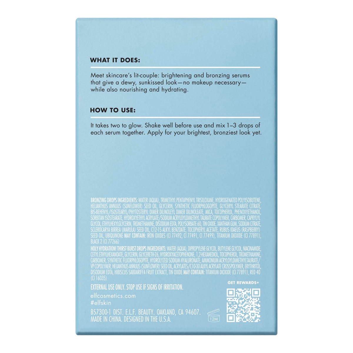 e.l.f. SKIN The Hottest Drops Duo, Holy Hydration! Thirst Burst & Bronzing Skincare Set, For A Dewy, Sun-Kissed Look, Vegan & Cruelty-Free e.l.f.Buy Supplements Australia