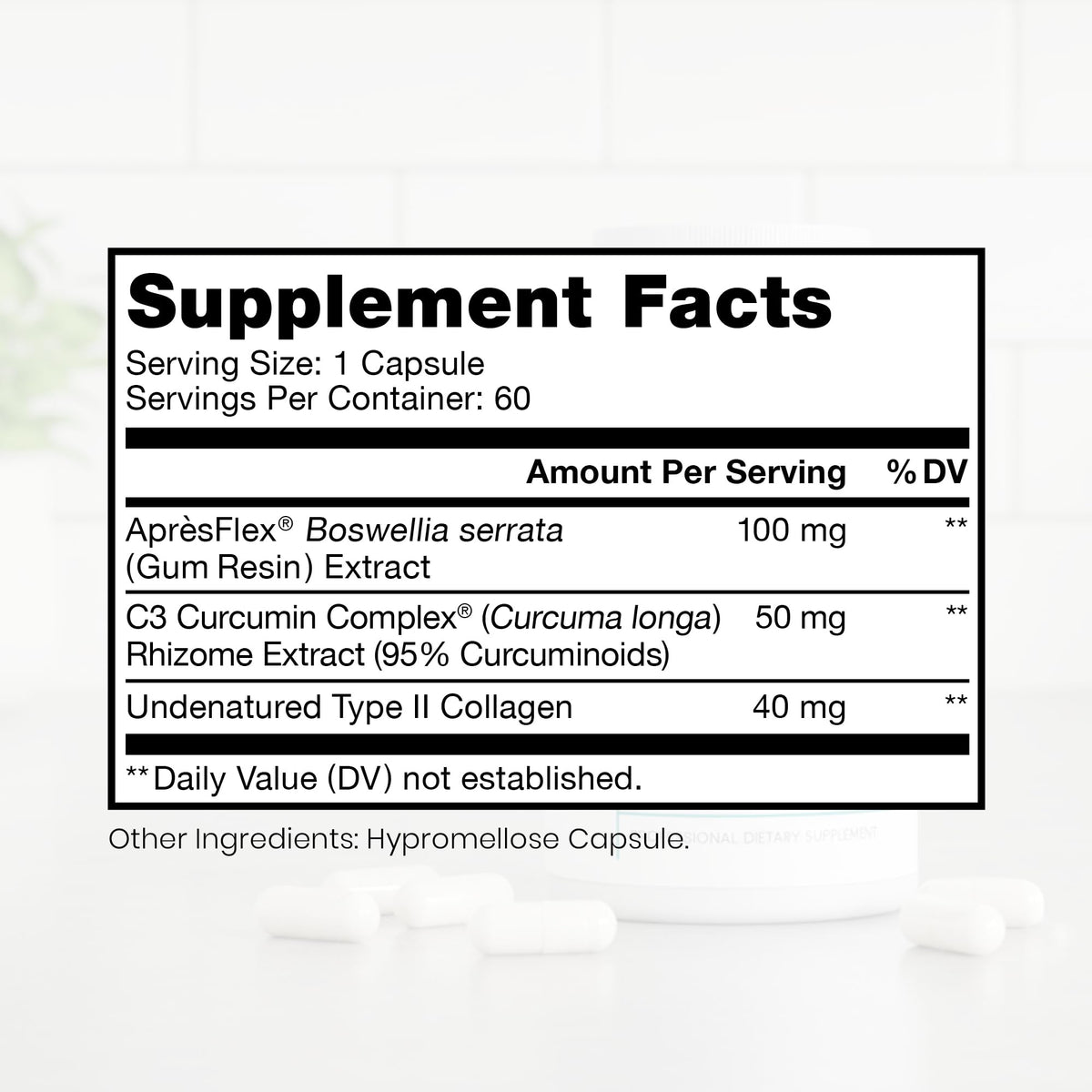Pure Therapro Rx Boswellia, Curcumin, & Type II Collagen Joint Health Supplement | Made in the USA | Joint Care 30 Capsules, 1-Month Supply