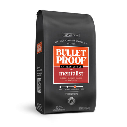 Bulletproof Original Medium Roast Whole Bean Coffee, 12 Ounces, Clean Coffee Tested for Toxins