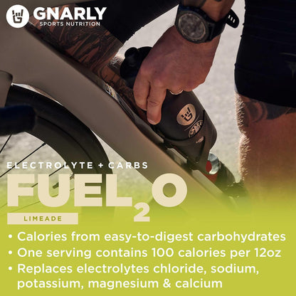 Gnarly Nutrition Creatine Powder – Unflavored – 16.05 oz Bulk Bag – Fuel2O Limeade – 25 Servings