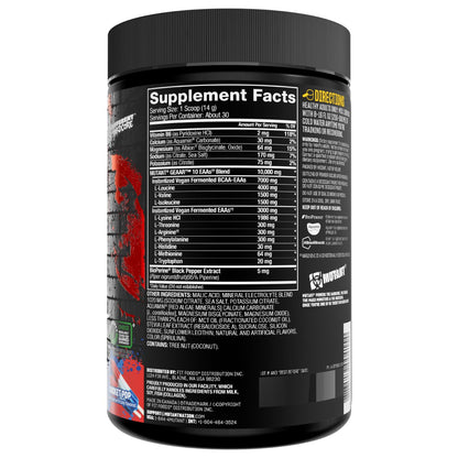 Mutant GEAAR, 10g EAAs + Arginine, Electrolytes, Fruit Punch, 14.8 oz