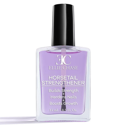 Ellie Chase Horsetail Nail Strengthener, Growth, Hardener, Repair Treatment Polish 0.5 OZ/Help Splits, Breaks, Thin, Weak