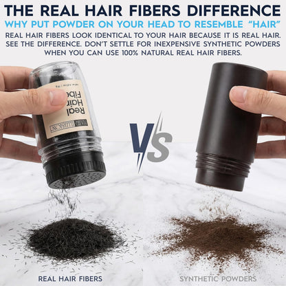 Hair Illusion 100% Natural Human Hair Fibers Not Synthetic for Men and Women, Premium Hair Building Formulation, Large, 38 g Bottle, Jet Black