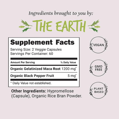 Beetroot Capsules & Organic Maca Energy Pills & Libido Enhancer