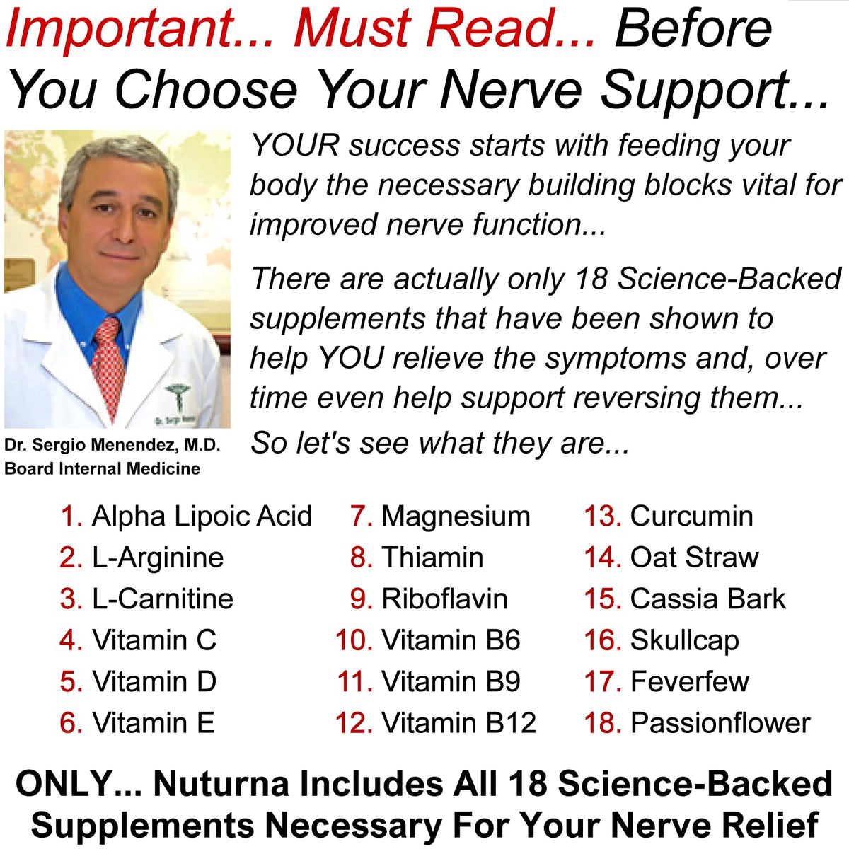 Neuroturna Support Supplement with 1200 mg Pure Alpha Lipoic Acid - Maximum Strength Formula with ALA + Vitamins + Minerals + Herbs - Best Natural Support - 180 Capsules NuturnaBuy Supplements Australia