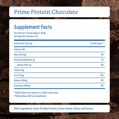 Equip Foods Prime Protein Powder | Clean, Grass Fed Beef Protein Powder | Carnivore Protein Isolate | Paleo, Keto Friendly | Gluten & Dairy Free | Helps Build & Repair Tissue