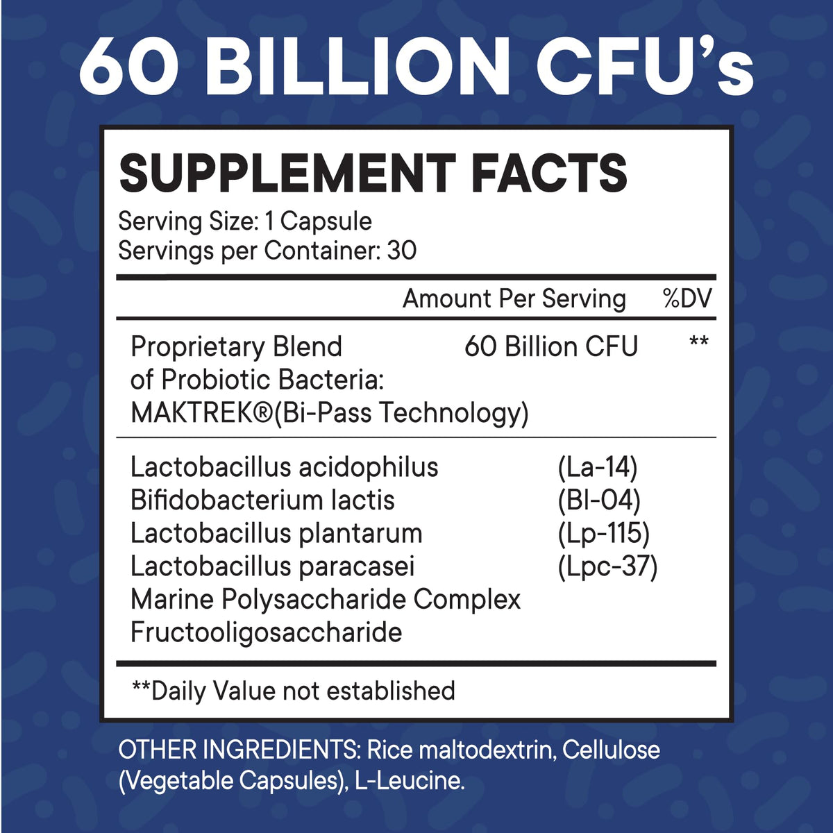Probiotics 60 Billion CFU with Prebiotic Formula - Probiotics for Women and Men and Adults, 100% Natural Digestive Enzymes,