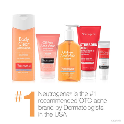 Neutrogena Body Clear Acne Body Wash and Exfoliating Body Scrub, 2% Salicylic Acid Cleanser, Chest, Shoulder & Back Acne Treatment