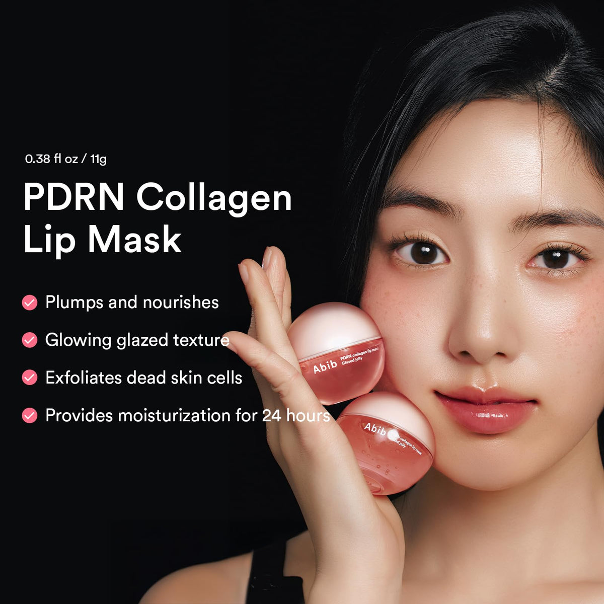 Abib PDRN Collagen Lip Mask Glazed Jelly 0.38 fl oz | Korean Lip Butter Balm Overnight Sleeping Mask Hydrating Care Moisturizer Treatment for Flakey, Dry Lips AbibBuy Supplements Australia
