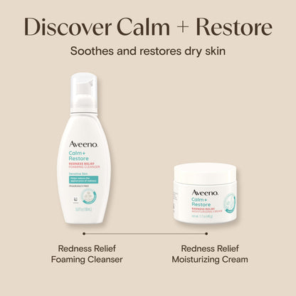 Aveeno Calm + Restore Facial Moisturizer Face Cream for Redness Relief, Non-Comedogenic
