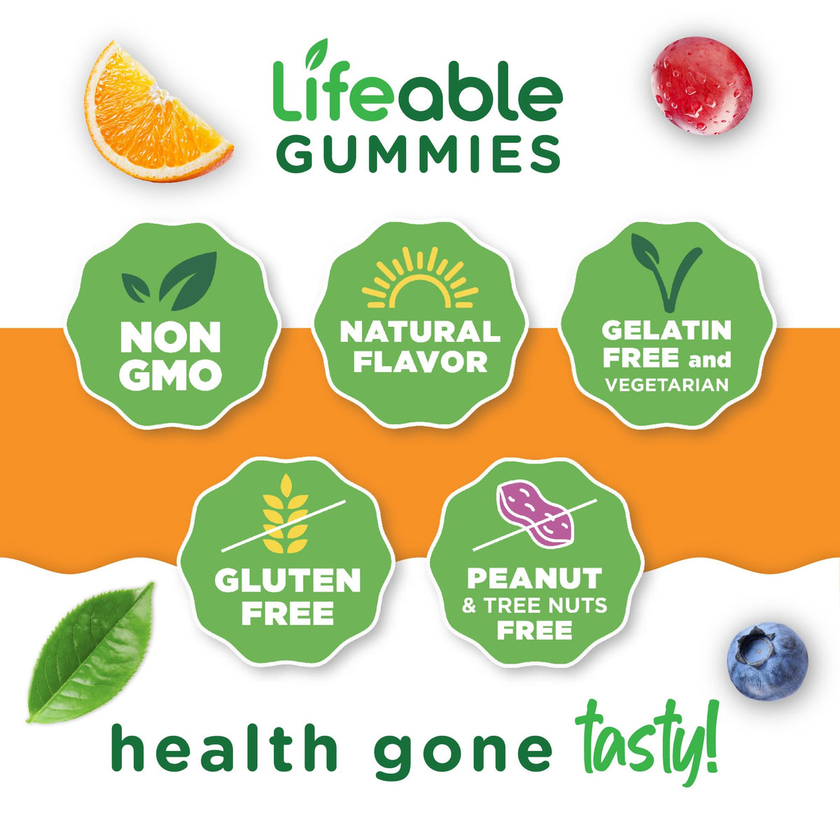 Lifeable Prebiotic Fiber Gummies for Adults | 5g | Great Tasting Fiber Supplement Gummies | Prebiotic Gummies for Digestive Health