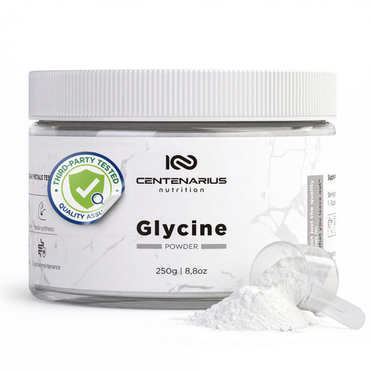 Premium Glycine Powder 250g | Amino Acids Supplement for Post Workout Muscle Recovery, Digestion, Sleep Aid + More - Vegan, Additive-Free