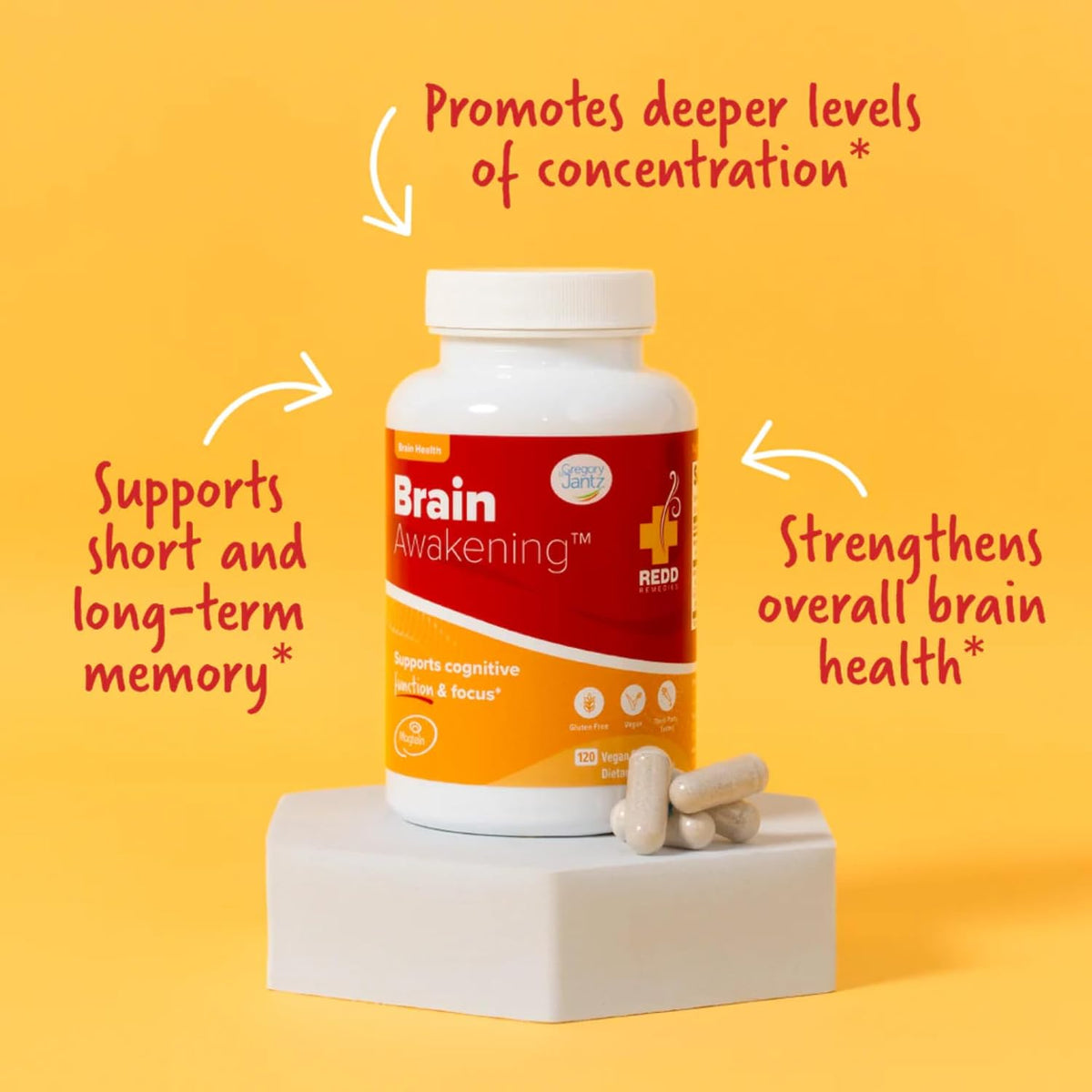 Redd Remedies 120/80 Care, 60 Capsules, and Brain Awakening, 120 Capsules