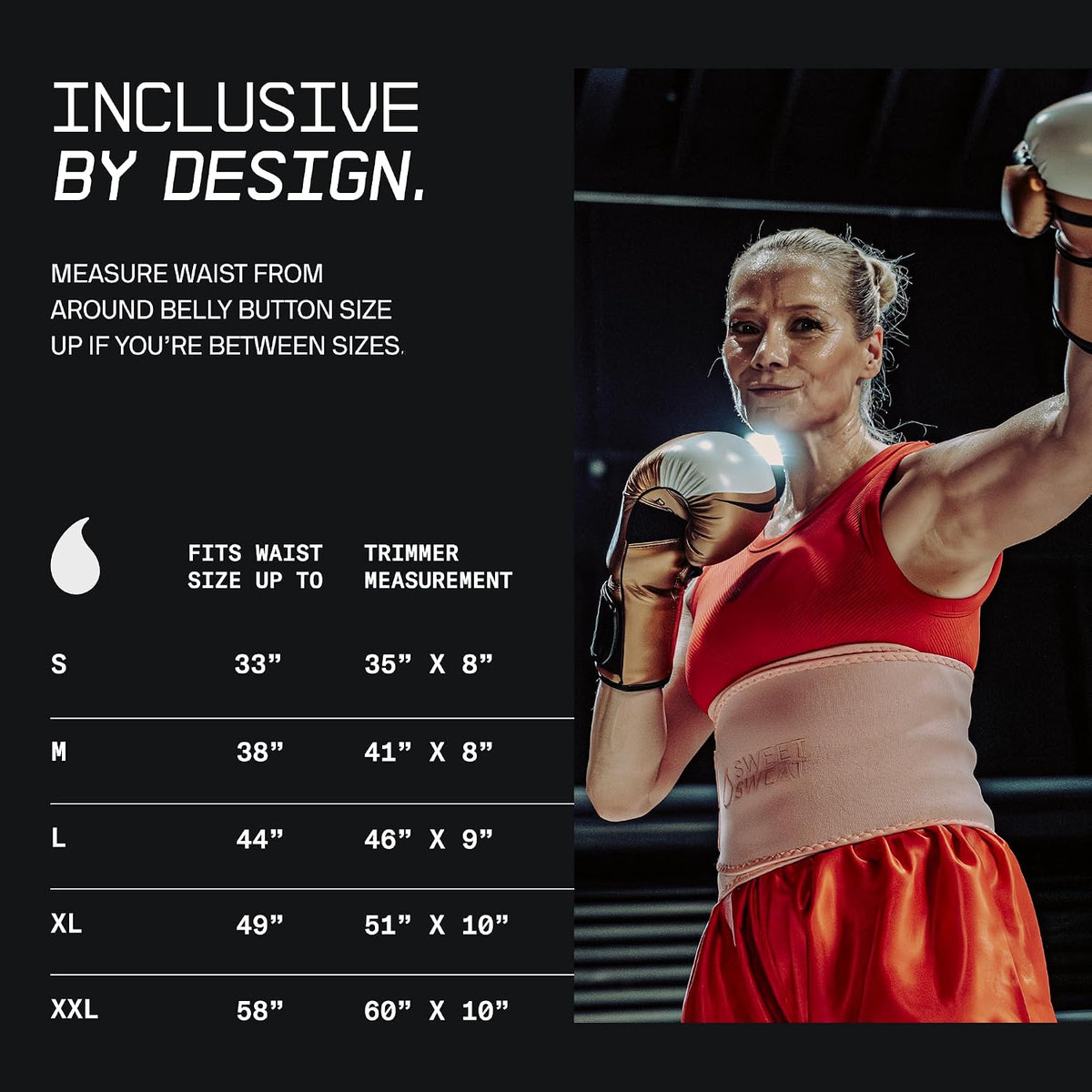 Sports Research Sweet Sweat Waist Trimmer (Core Series) - Premium Sweat Enhancing Fitness Band for Women & Men - Adjustable Fit · Latex-Free Neoprene - Matte Black, Medium