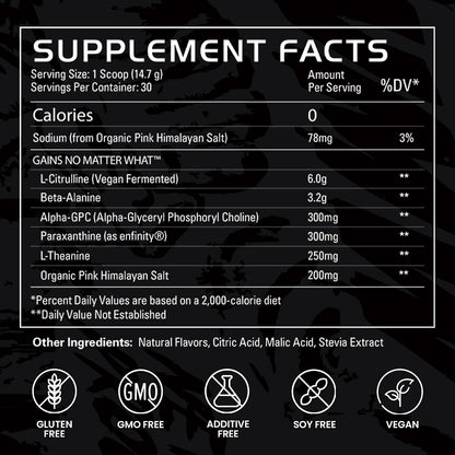 Gains in Bulk Instantized Creatine Sweet Lemonade & No Matter What Pre Workout Powder Bundle, Soluble Creatine Powder, Paraxanthine, Amino Acids & L Theanine, 130 Servings