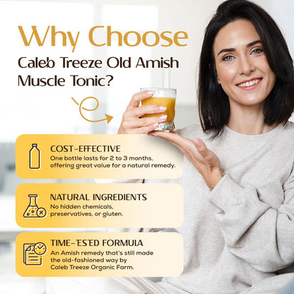 Caleb Treeze Old Amish Muscle Tonic 8 fl oz, Leg & Foot Cramps Relief, Restless Legs, Muscle Cramps & Spasm Relief - Pack of 6 Caleb TreezeBuy Supplements Australia