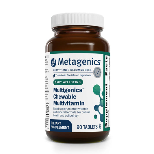 Metagenics Multigenics Chewable Multivitamin - Daily Vitamin & Mineral Support for Kids & Adults - Orange Flavor Metagenics