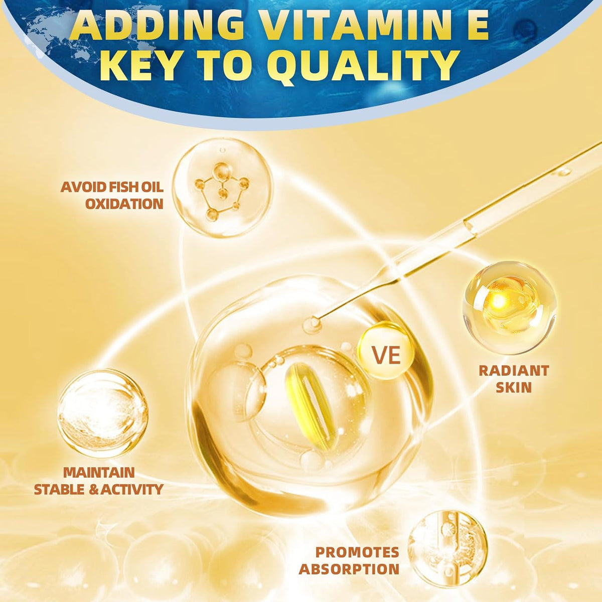 DRFOSTER Triple Omega 3-6-9 Fish Oil 2000mg with Vitamin E, 120 Softgels | EPA and DHA Fatty Acids with Flaxseed and Borage, Supports Heart, Brain, Eye, Joint, Skin, and Immune Health, Non-GMO