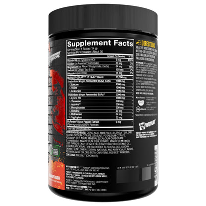 Mutant GEAAR, 10g EAAs + Arginine, Electrolytes, Fruit Punch, 14.8 oz