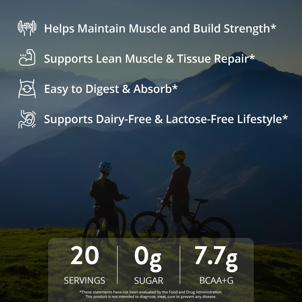 MRM Nutrition Egg White Protein - Sugar Free Vanilla Flavored Powder, 23g Fat-Free Protein with Digestive Enzymes, Free of Dairy, Gluten, and Soy, High Biological Value - 20 Servings