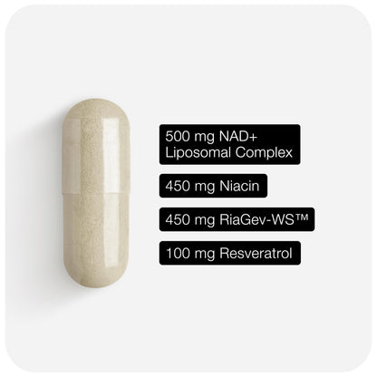 Toniiq Liposomal NAD+ and Resveratrol Supplement - 1500mg Ultra High Strength NAD Supplement - Clinically Studied Ingredients with Patented RiaGev-WS