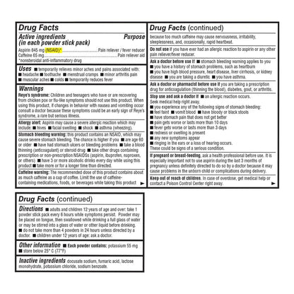 Quality Choice Fast Pain Relief Powder, Contains 50 Powder Packets for Rapid Pain Relief. Contains Aspirin & Caffiene Quality ChoiceBuy Supplements Australia