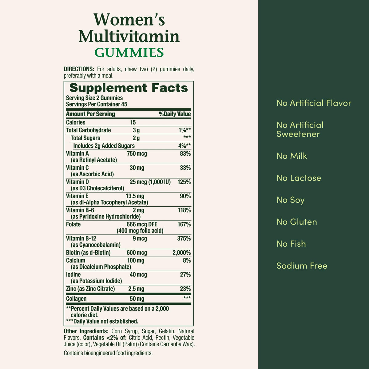 Nature's Bounty Women Multivitamin Gummies, Vitamin Supplements for Adults, General Health, Supports Immune and Bone Health,