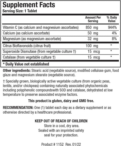 BIOTICS RESEARCH Bio C Plus 1000 Antioxidant, High Potency, Bioflavonoids, Supports Healthy Immune Response, Builds Collagen, Healthy Skin, Cartilage and Joint Support 100 Tablets