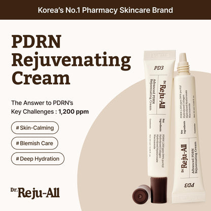 Dr. Reju-All PDRN Rejuvenating Cream – Rejuall PDRN Face Moisturizer – Optimal 1200ppm for Glass Skin & Plumping