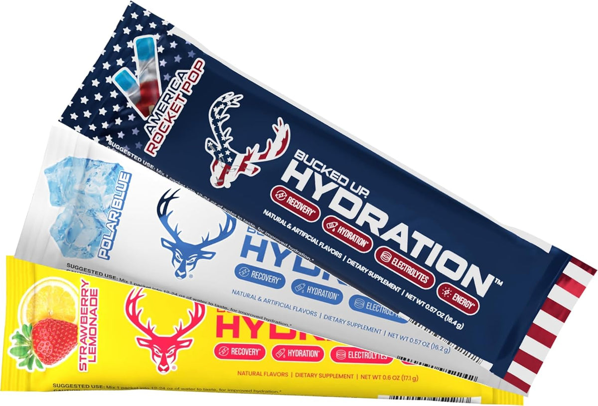 Bucked Up Hydration - Variety Pack | Electrolyte and Hydration Powder Drink Mix | 18 Packs (18 Servings)
