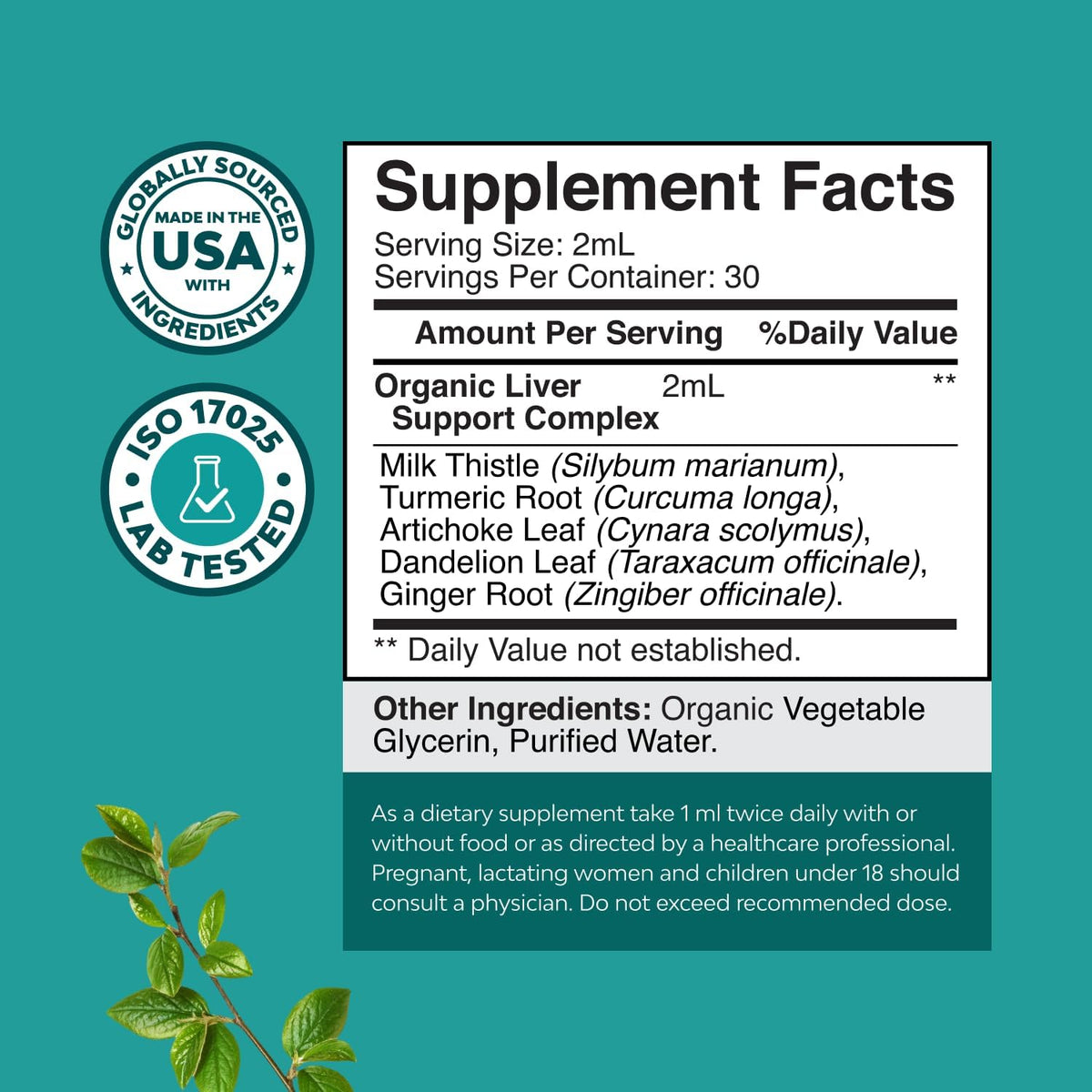 Deep Liver Cleanse, Detox & Repair with Milk Thistle Liquid Drops - Liver Detox Liquid Artichoke Extract with Dandelion Leaf, Ginger & Turmeric Curcumin for Immunity & Daily Cleanse - 2Fl OZ