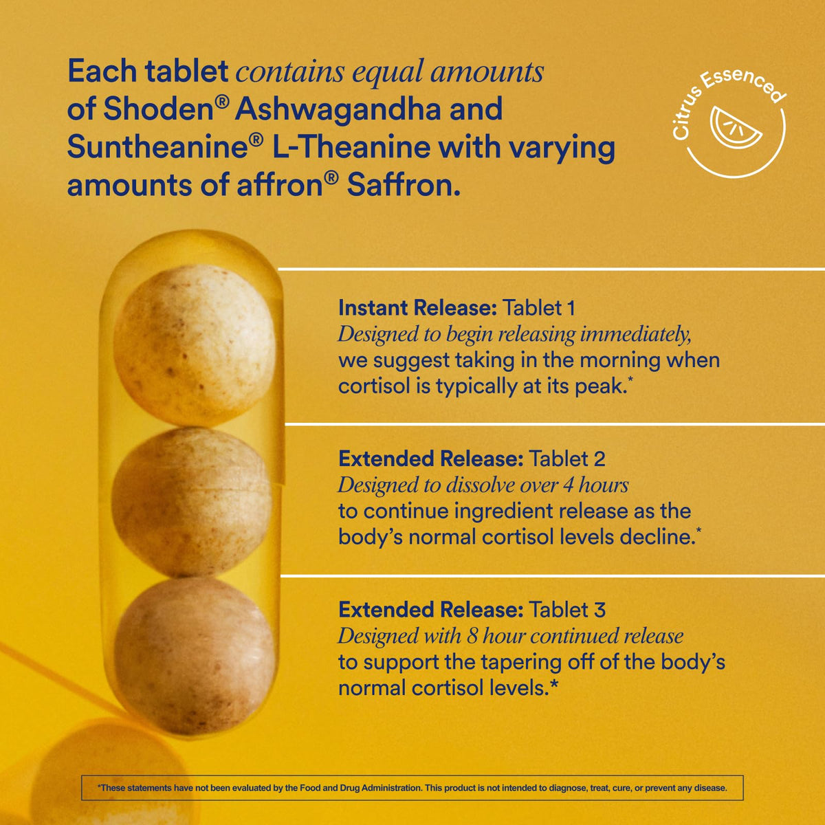 Ritual Stress Relief Supplement - Ashwagandha, L-Theanine, & Saffron - Helps Reduce Stress, Manage Cortisol, Promotes Calm, Relaxation* - All Day Support* - Vegan - Citrus - 30 Capsules - 30 Servings Ritual buy supplements Au