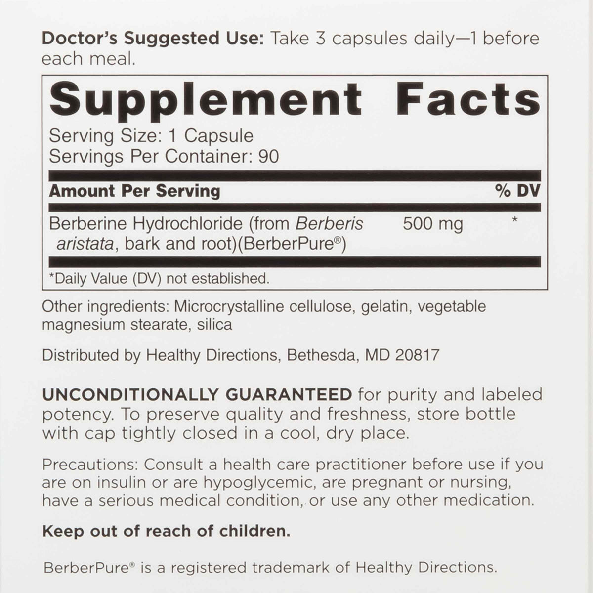 DOCTORS' PREFERRED Clinical Grade Supplement - Doctor Formulated | 1500 mg per Daily Serving | 90 Count