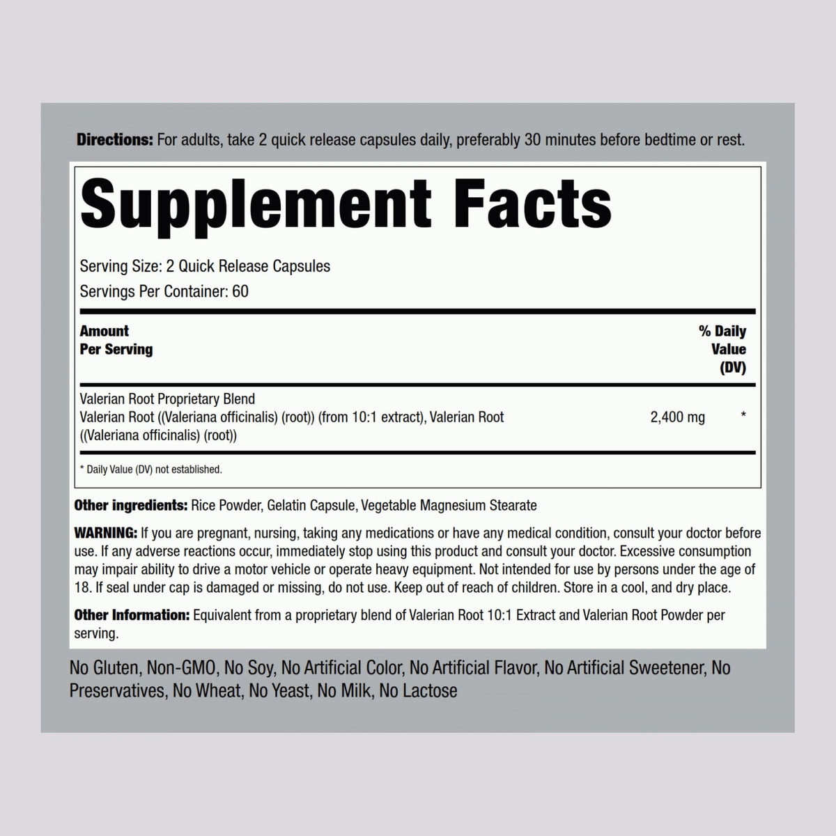 Piping Rock Valerian Root Capsules | 120 Count | Extract Supplement | Herbal Blend | Non-GMO, Gluten Free Piping RockBuy Supplements Australia