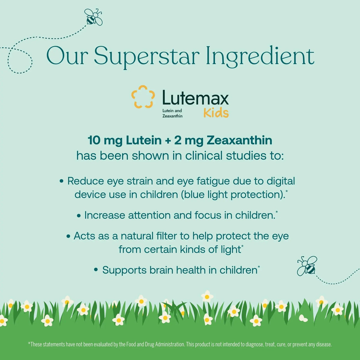 True Grace True Littles Daily Kids Multi - 120 Pectin Gummies - Immune, Cognitive, Bone & Eye Support - Clinically Studied Lutemax Kids Lutein True Grace