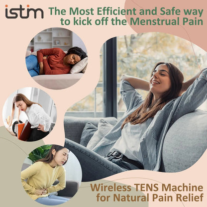 iStim S1 Wireless TENS Unit for Menstrual Relief – Period Pain Relief Device for Period Cramps and Back Pain, TENS Machine with Heat, Rechargeable Drug-Free TENS Massager with Japanese Gel Pads iSTIMBuy Supplements Australia