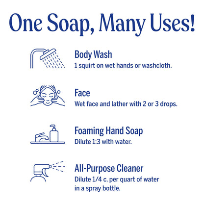 Dr. Bronner's Pure-Castile Magic Liquid Soap - Made with Regenerative Organic Certified Oils- 18-in-1 Uses for Face