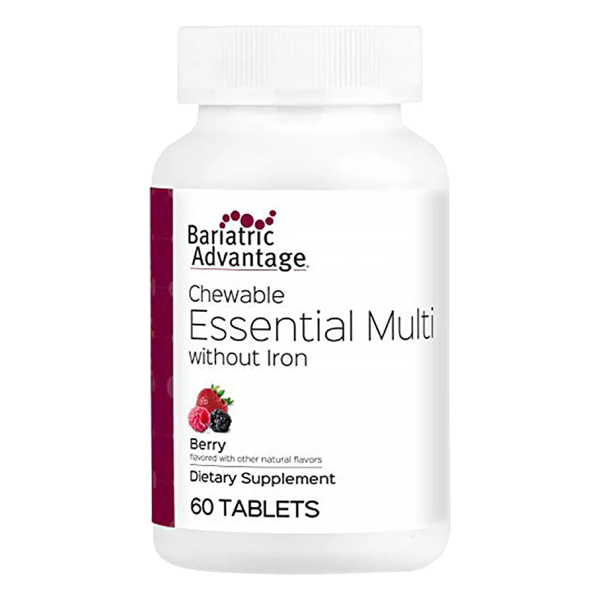 Bariatric Advantage Chewable Essential Multivitamin Without Iron - 200 DV of Key Nutrients - Trace Mineral Support Bariatric Advantage