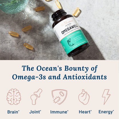 Live Conscious OmegaWell Omega 3 Fish Oil - 2000mg Capsules: Heart, Brain, & Joint Support - 800 mg EPA 600 mg DHA - Sustainably Sourced - Softgels - 30 Day Supply Live ConsciousBuy Supplements Australia