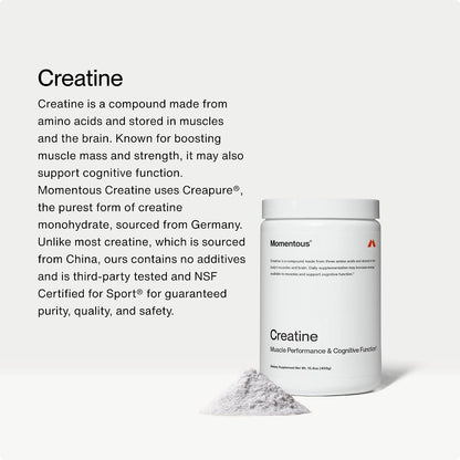 Momentous Creatine Monohydrate Powder & Omega-3 Fish Oil 1,600 mg - Daily Omega-3 Supplement for EPA & DHA -Supports Strength, Lean Muscle, Recovery, & Joint Health - NSF Certified for Sport