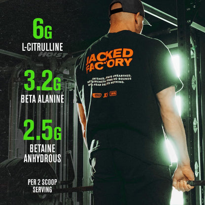 Jacked Factory NITROSURGE Pre Workout Supplement - Endless Energy, Instant Strength Gains, Clear Focus, Intense Pumps - NO Booster & Preworkout Powder with Beta Alanine - 30 Servings, Cherry Limeade Jacked Factory buy supplements Au