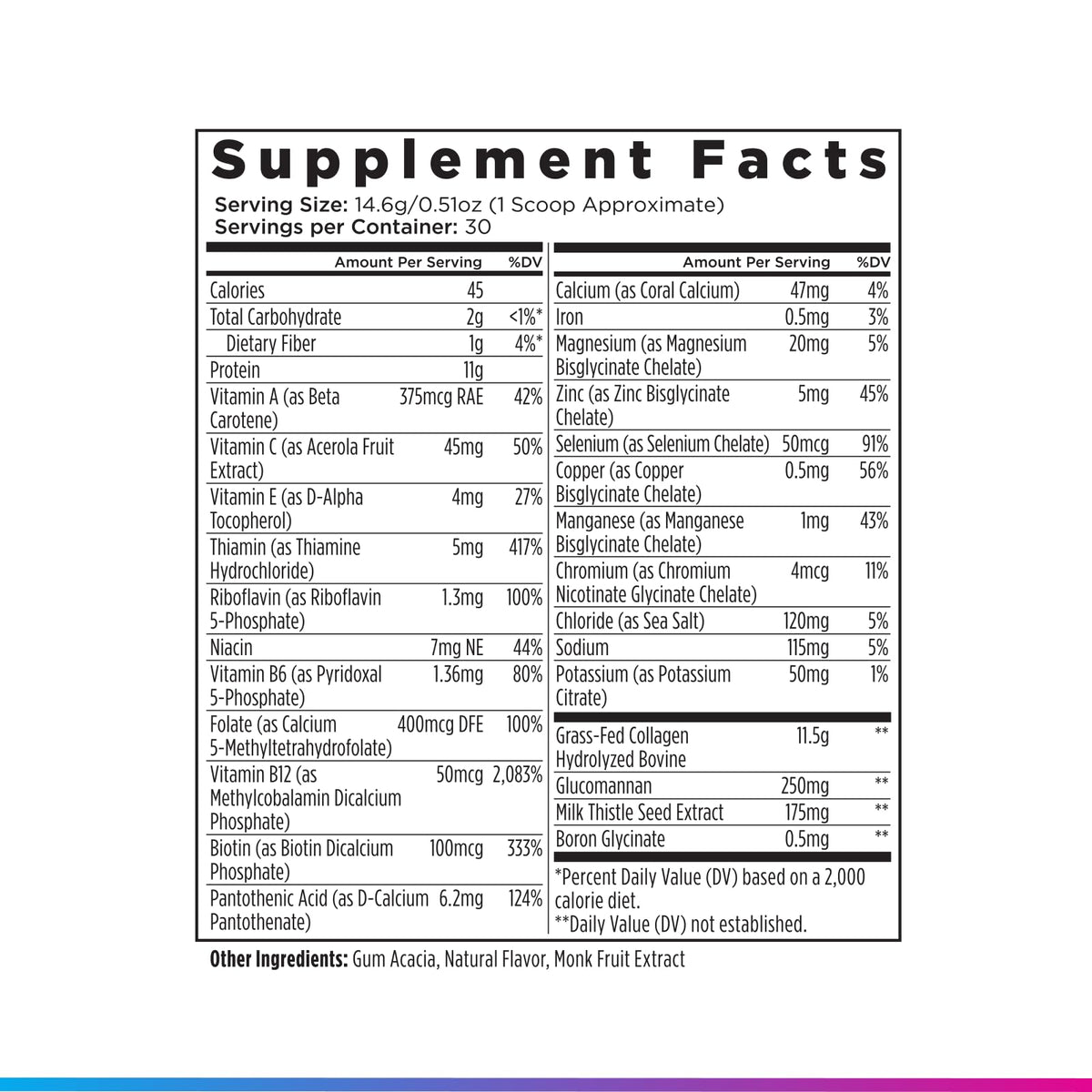 Livingood Daily Collagen Powder for Women and Men, Vanilla, Grass Fed Protein, Hydrolyzed Collagen Peptides with Vitamin C & Multi Vitamins for Hair, Skin, Nail & Gut Health, Gluten Free, 30 Servings