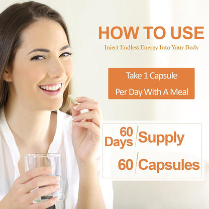Alpha-Lipoic-Acid 600mg Capsules, ALA-Supplement for Nerve Health, Antioxidant Support & Cellular Energy, 60 Count, Non-GMO, Gluten Free