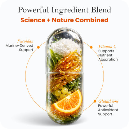 Advanced Glutathione Complex 500mg – with Fucoidan & Vitamin C – Antioxidant Support for Skin Glow, Detox & Immune Health – Non-GMO, Made in USA (60 Capsules) Collagen Laborés buy supplements Au